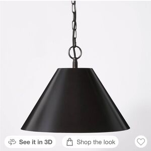 Studio McGee Metal Black Pendant Ceiling Light- 72” Chain